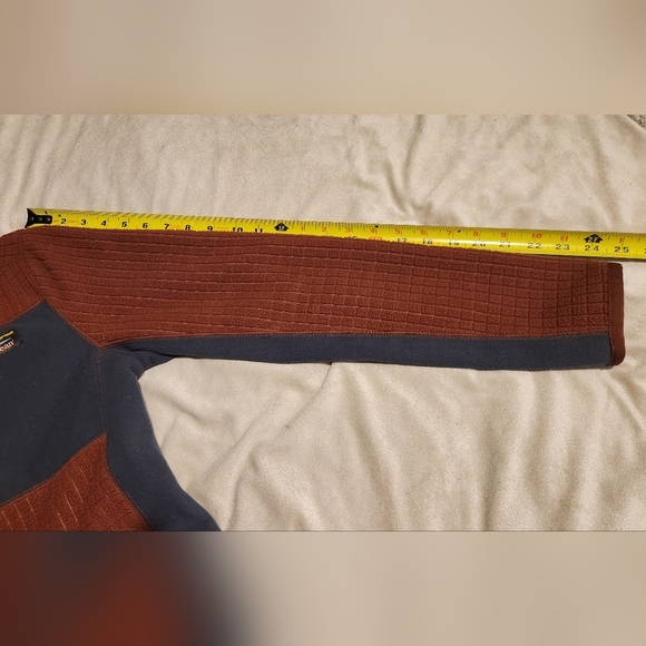 L.L. Bean Mountain Classic Windproof Gray and Barn Red Fleece Jacket Womens XS - Picture 5 of 10